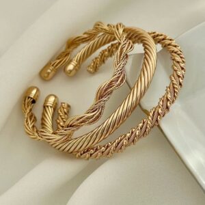 Gold Colour Unique Hand Bracelet