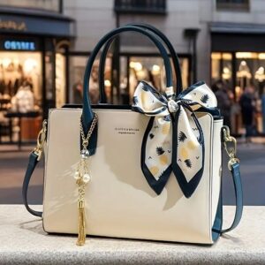 Women White Stylish Hand Bag